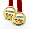 Персонализированные изготовленные на заказ медали с чудесным роскошным покрытием из чистого золота 18 карат